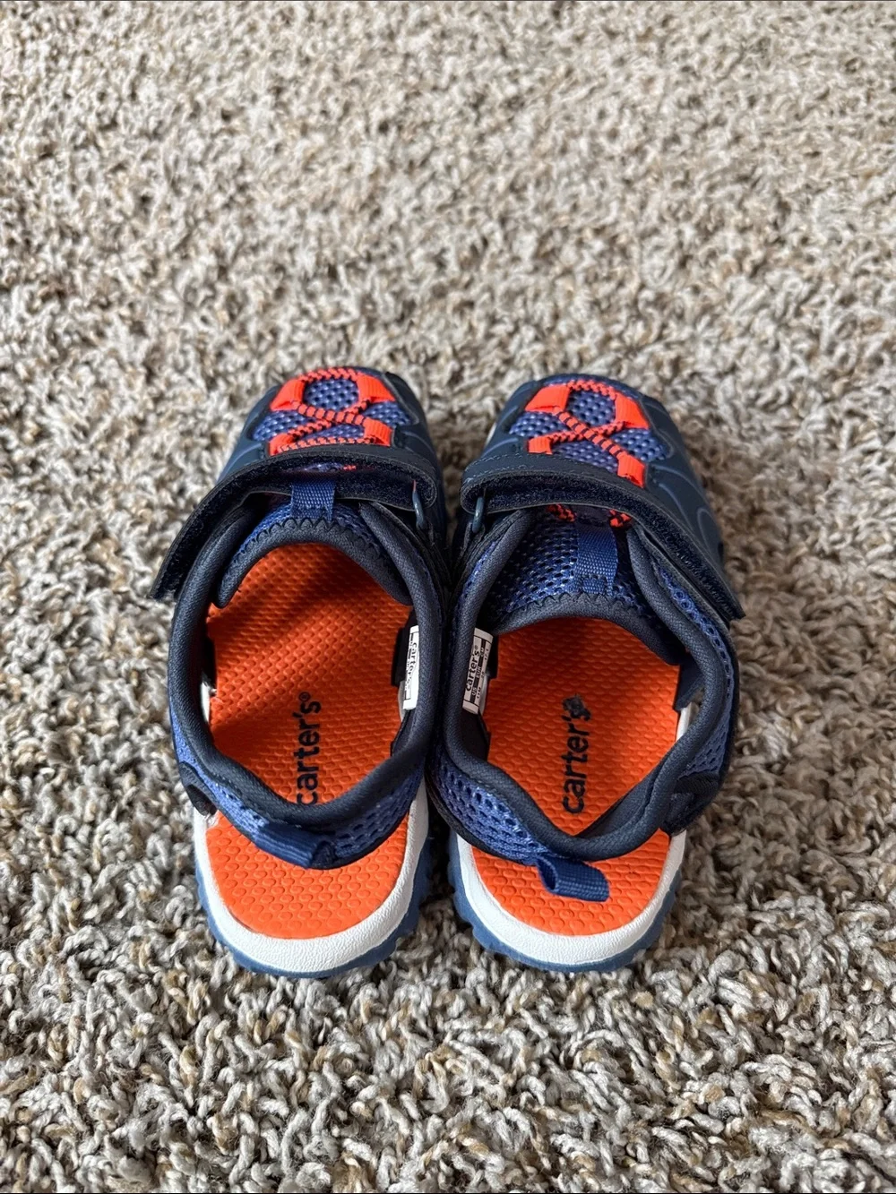 Carter's Navy and Orange Boys' Sneakers